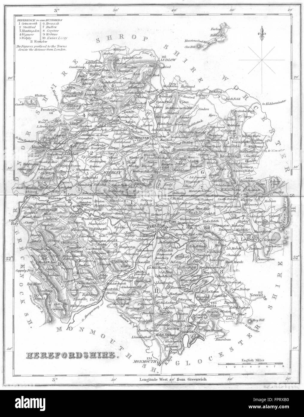 Hereford map Black and White Stock Photos & Images Alamy