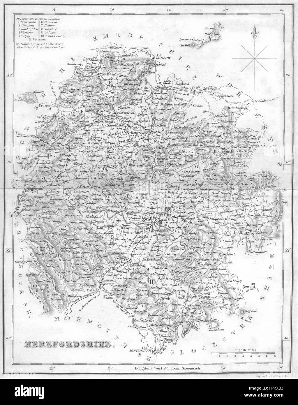 Hereford map Black and White Stock Photos & Images Alamy