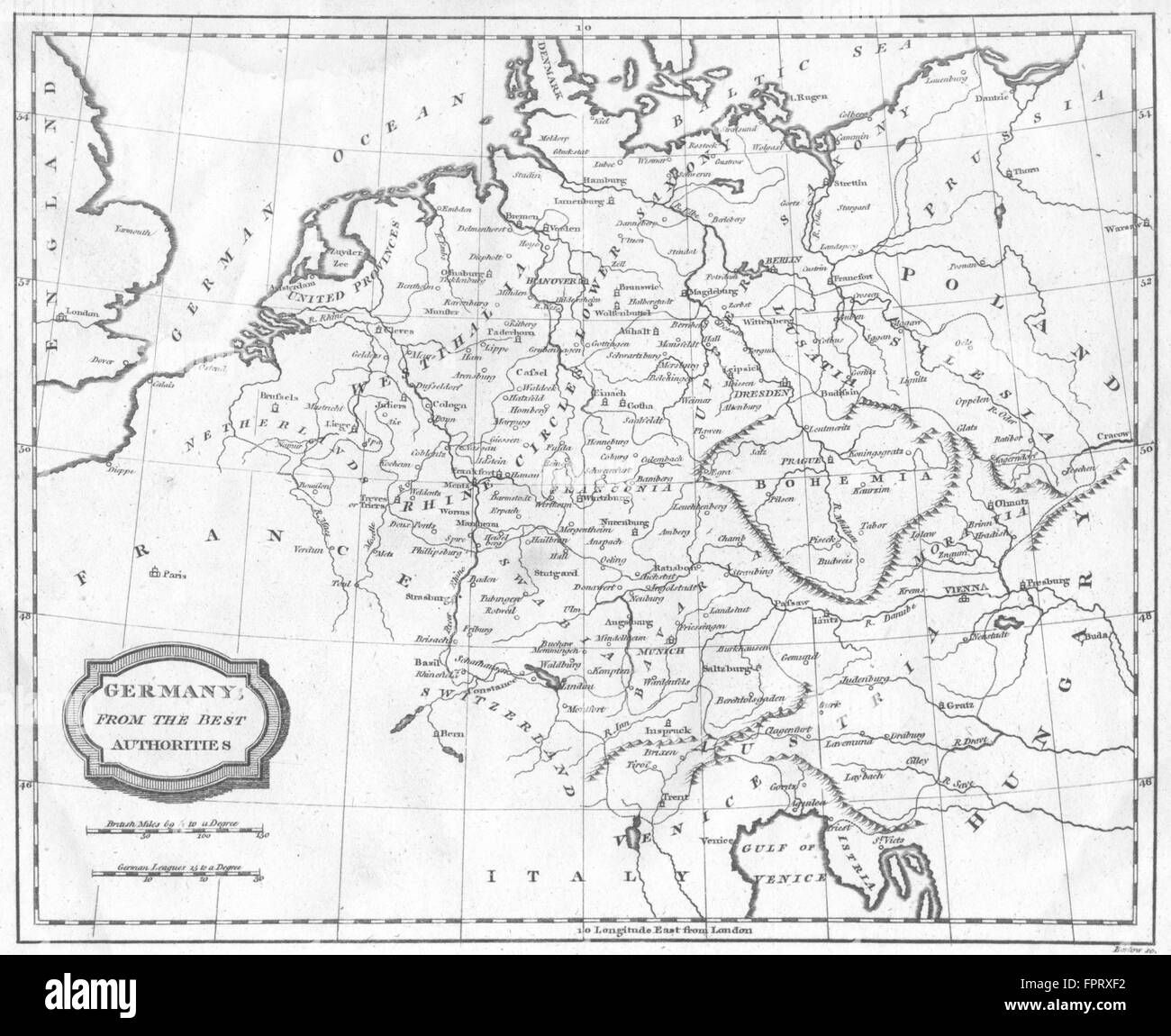 Germany map 19th century Black and White Stock Photos & Images Alamy