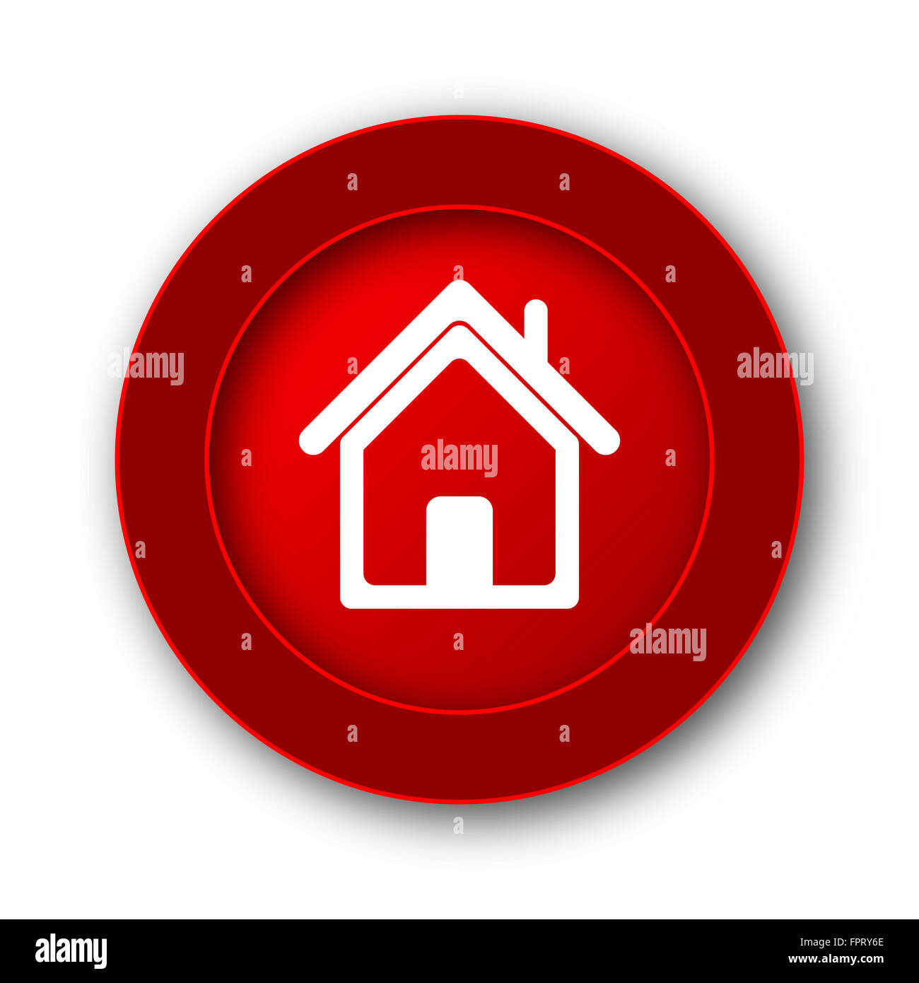 Home icon. Internet button on white background Stock Photo - Alamy