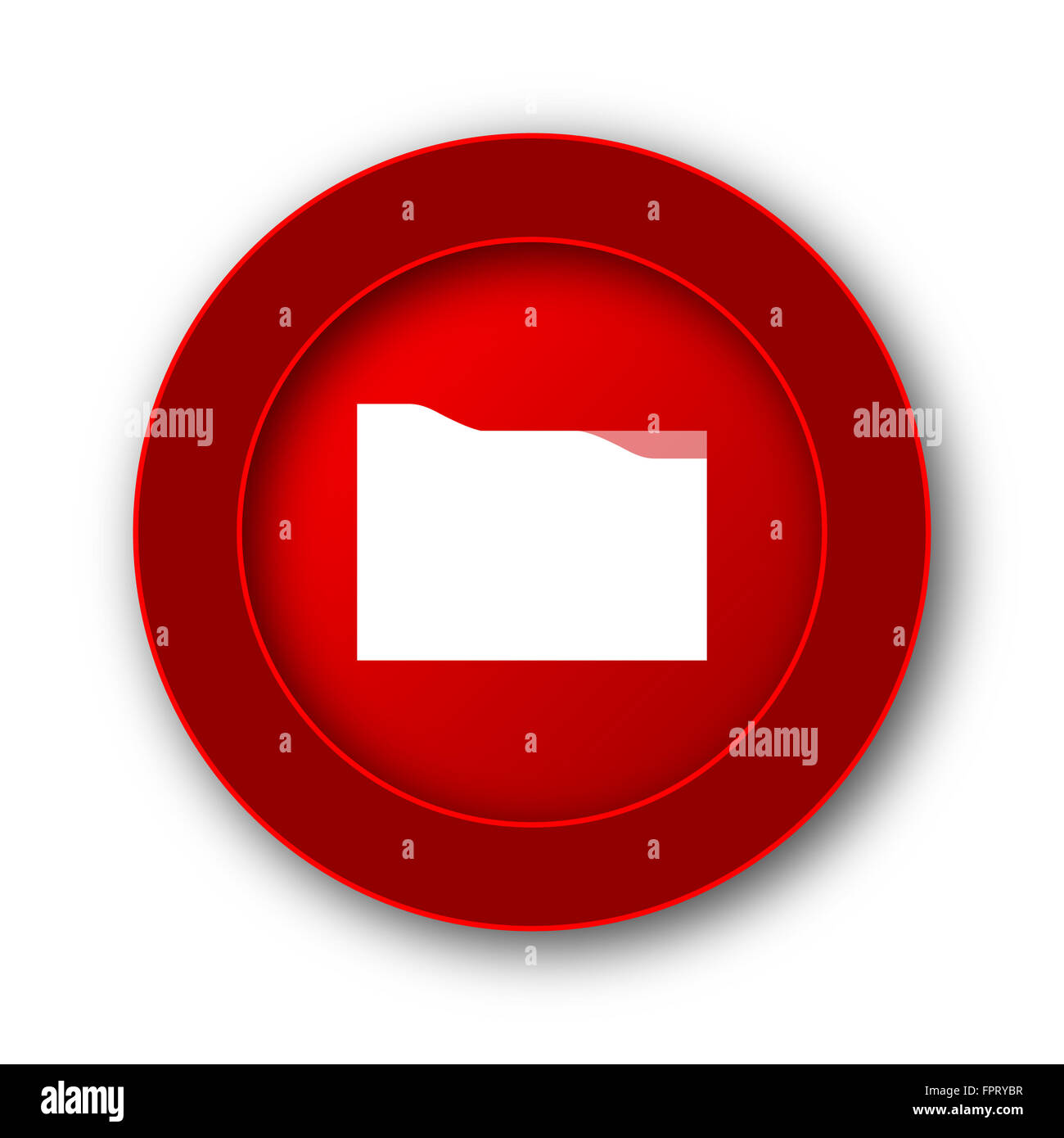Folder icon. Internet button on white background Stock Photo - Alamy