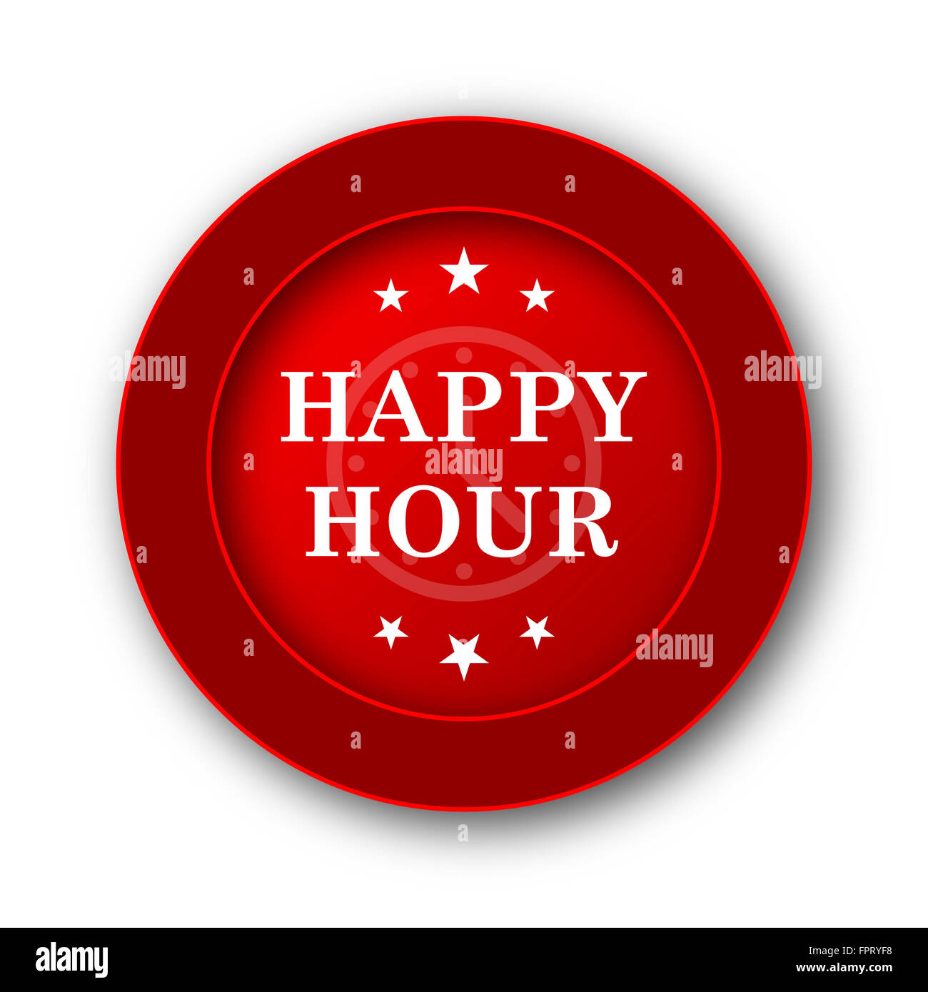 Happy hour icon. Internet button on white background Stock Photo - Alamy
