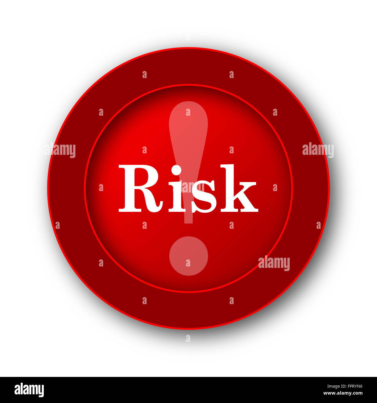 Risk icon. Internet button on white background Stock Photo - Alamy
