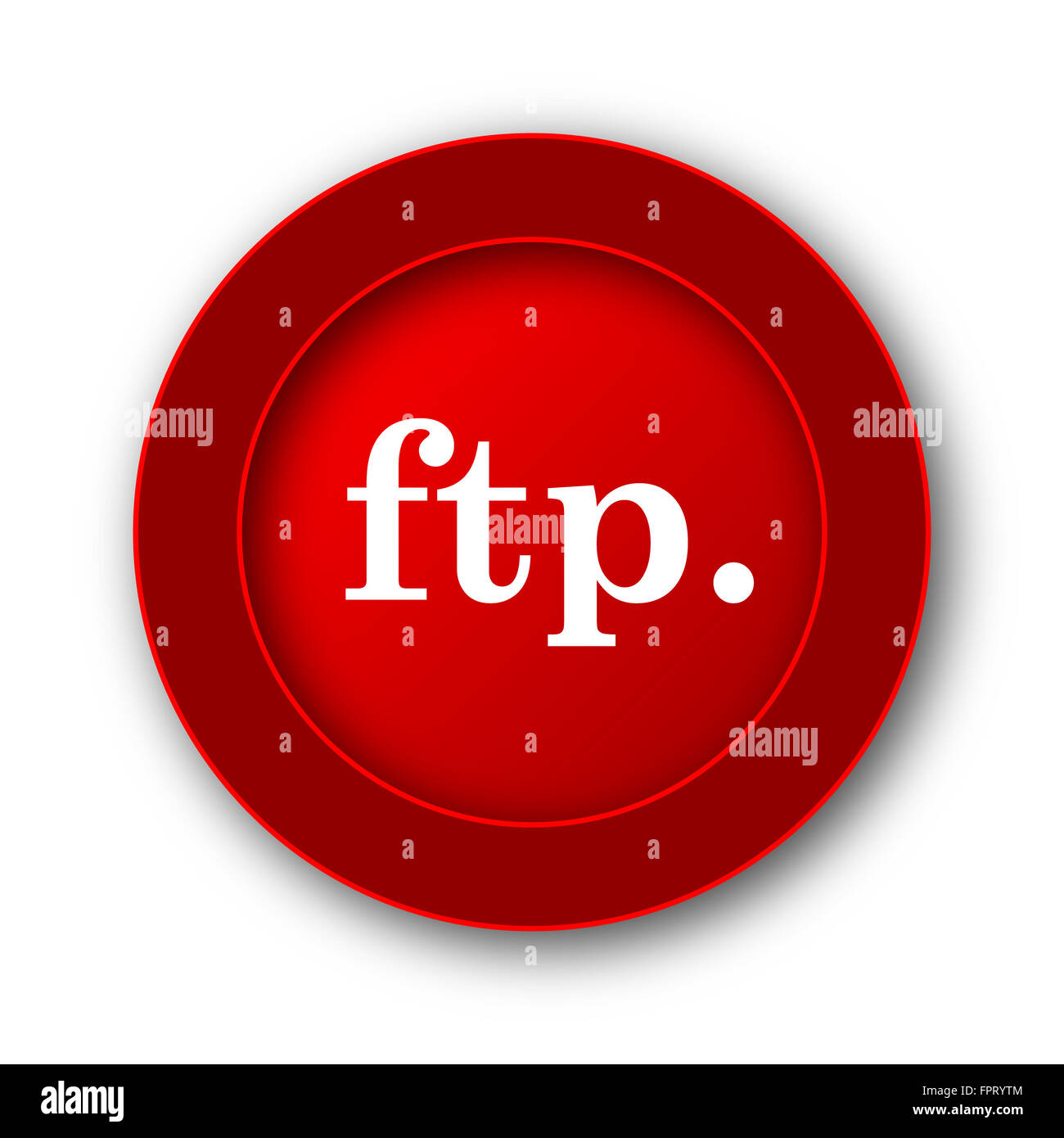 ftp. icon. Internet button on white background Stock Photo - Alamy