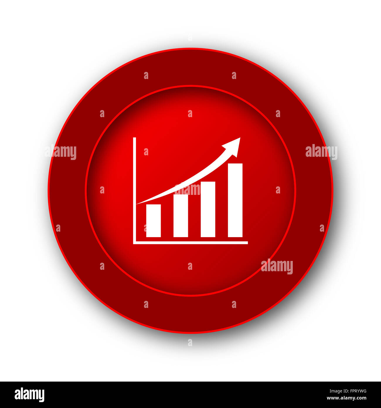 Chart icon. Internet button on white background Stock Photo - Alamy