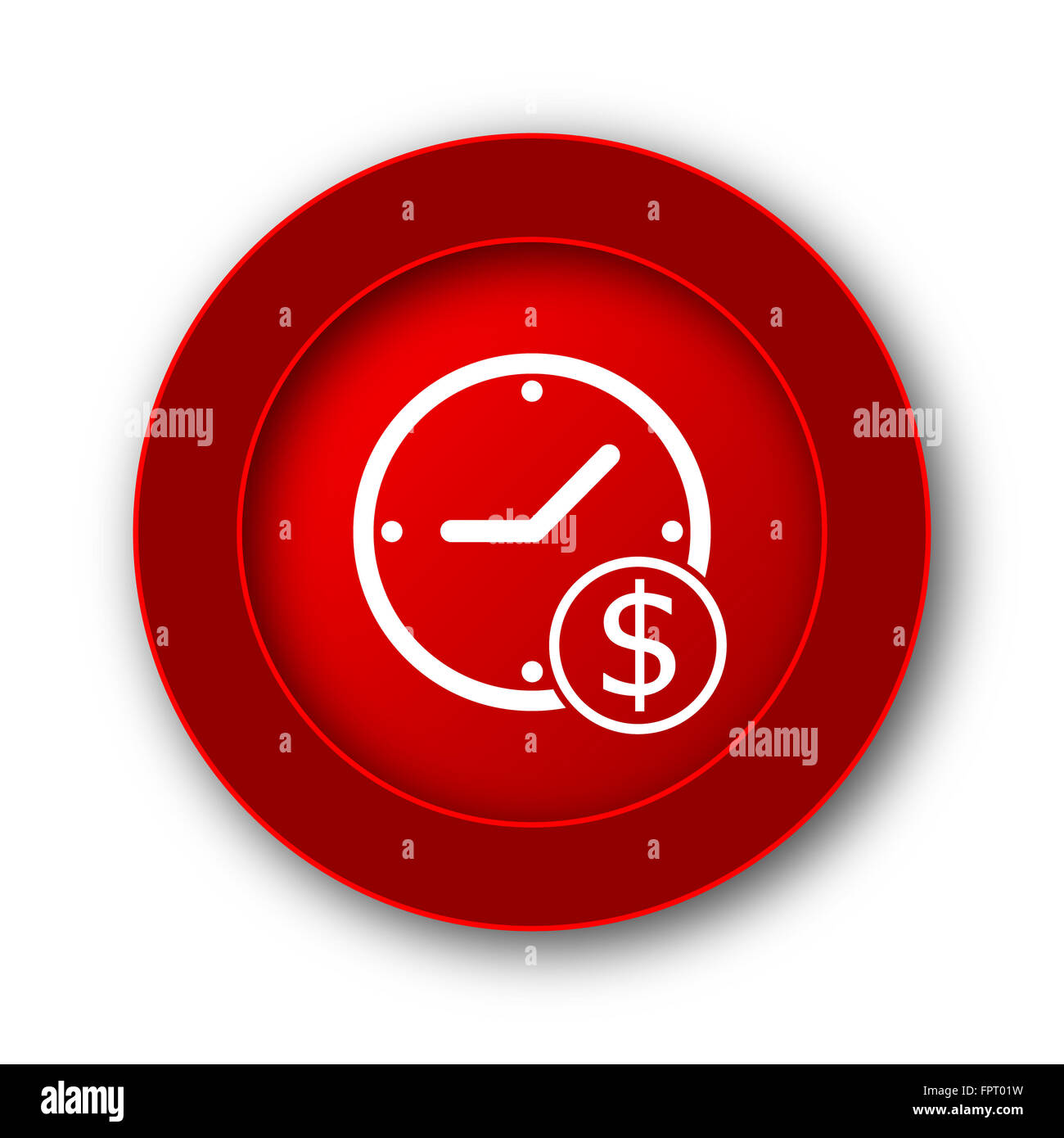 Time is money icon. Internet button on white background Stock Photo - Alamy