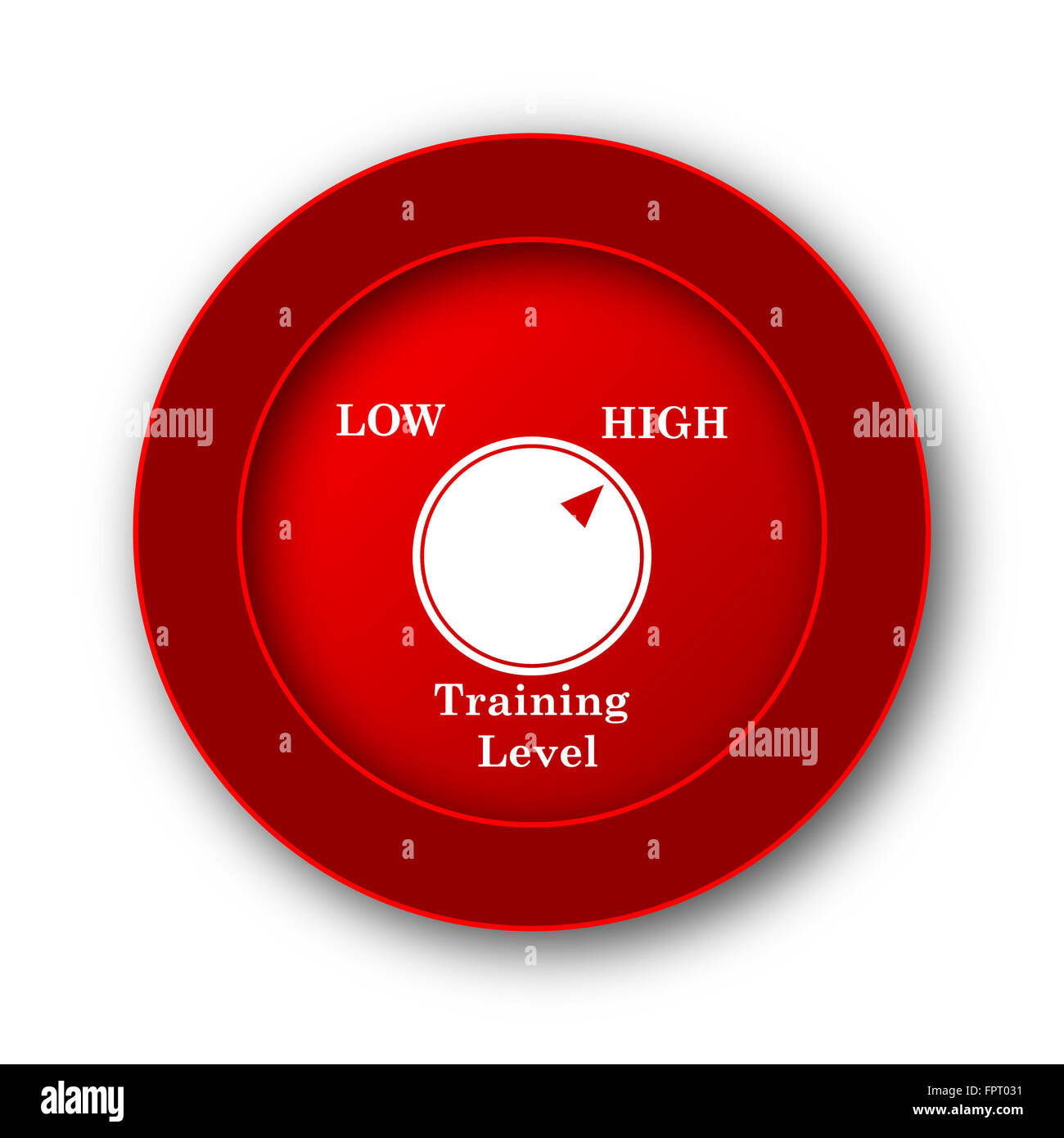 Training level icon. Internet button on white background Stock Photo ...
