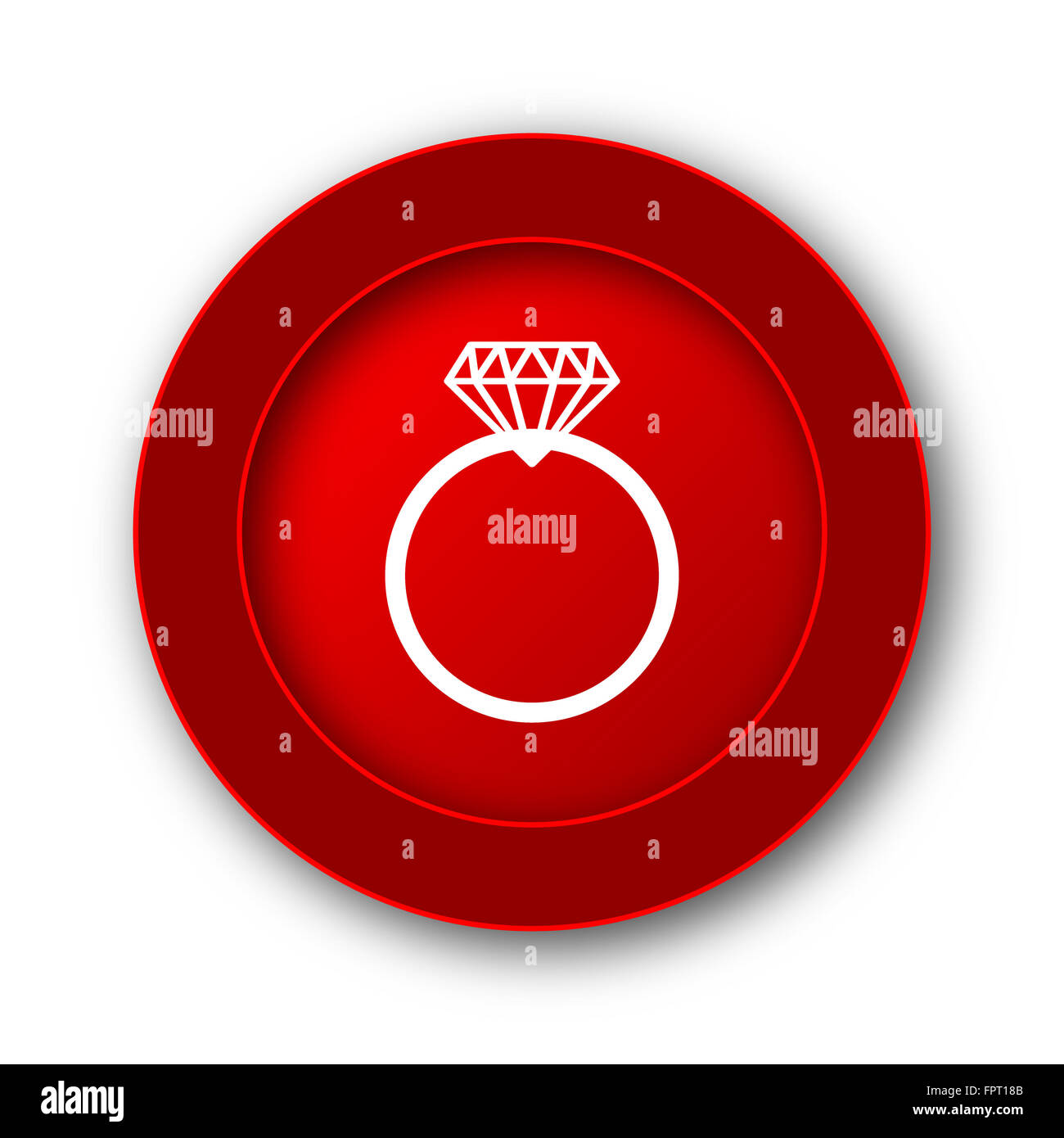 Diamond ring icon. Internet button on white background Stock Photo - Alamy
