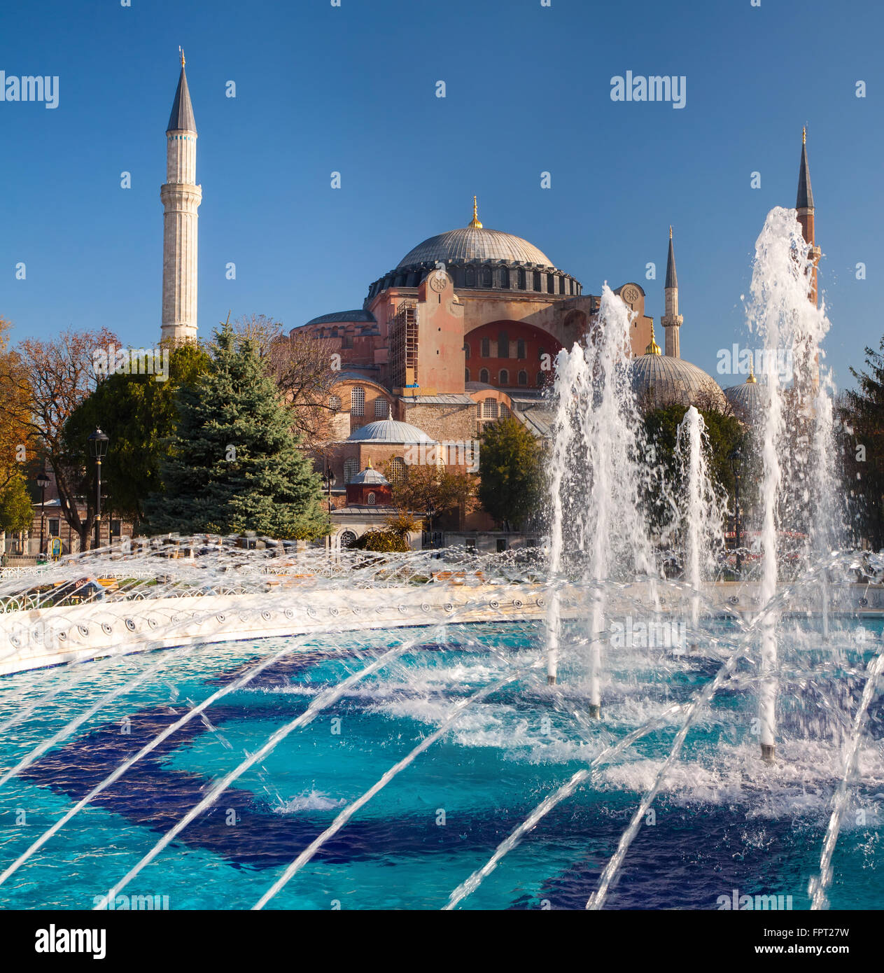 The Beautiful Hagia Sofia and fountain in Istanbul Stock Photo - Alamy