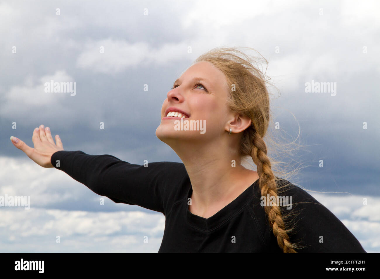 Arms up cheer hi-res stock photography and images - Alamy