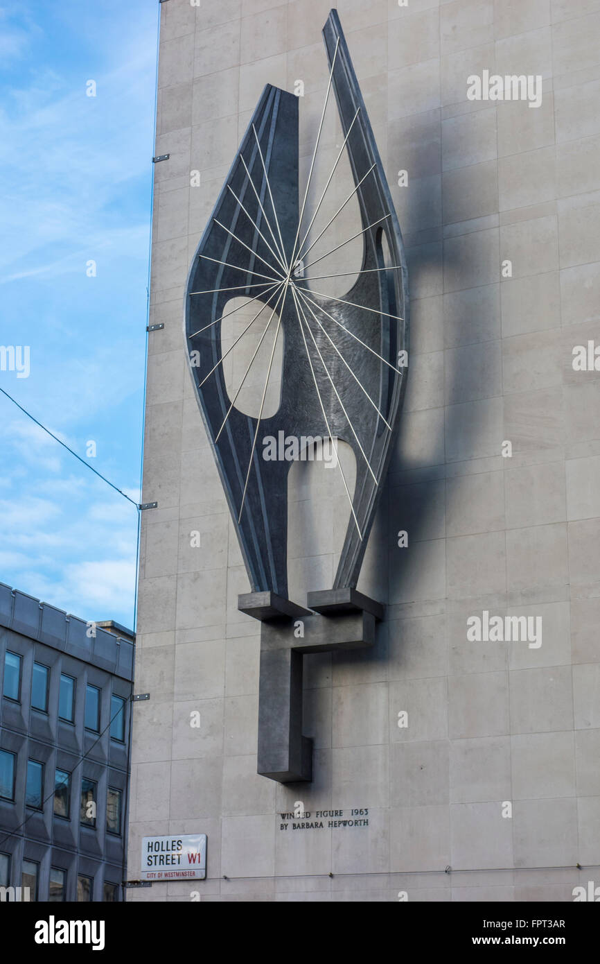 Barbara Hepworth 'Winged Figure' sculpture on the John Lewis building