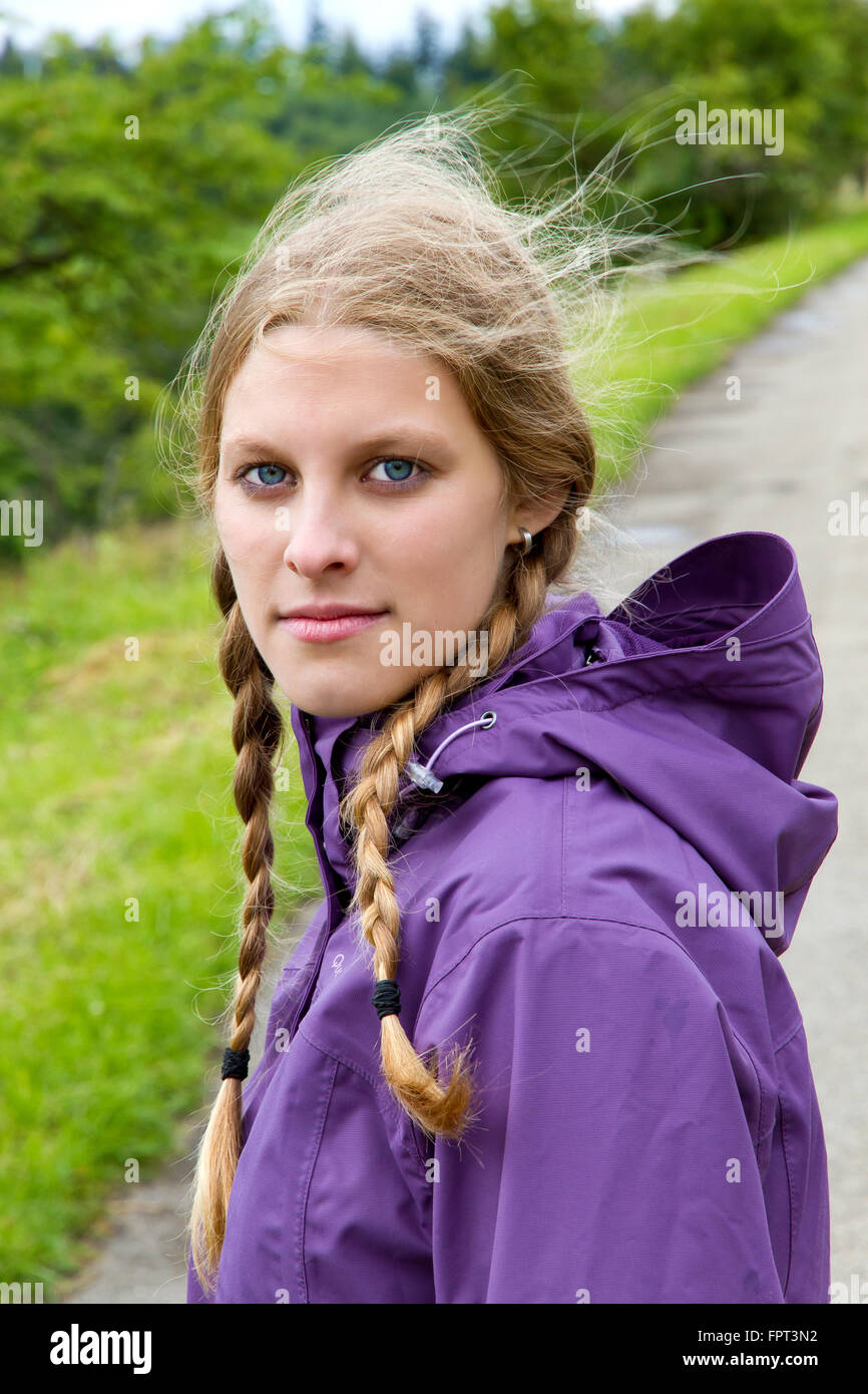 Portrait of a young, sporty woman Stock Photo