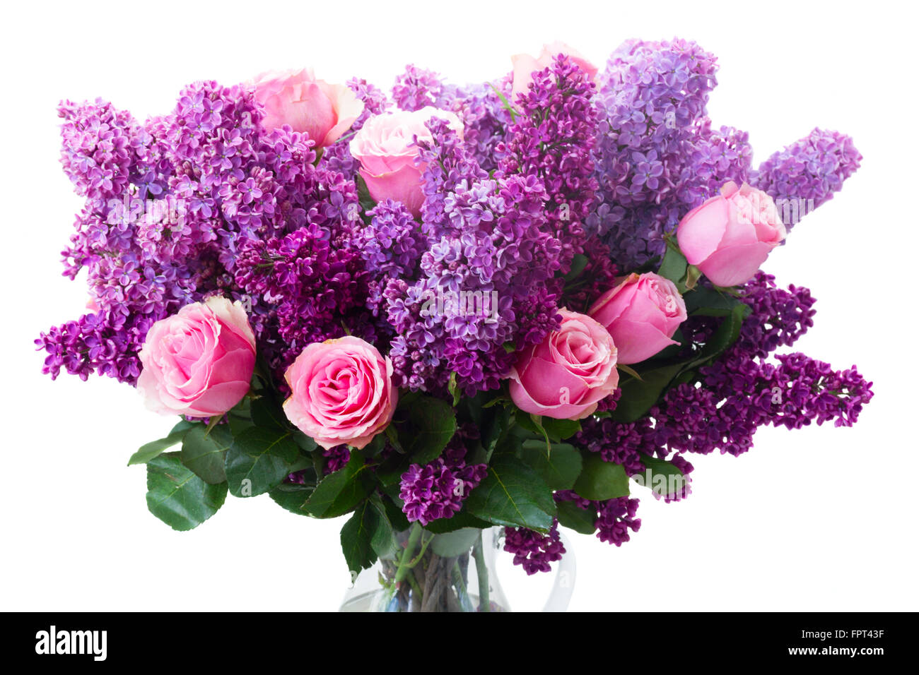Lilac flowers with roses Stock Photo - Alamy