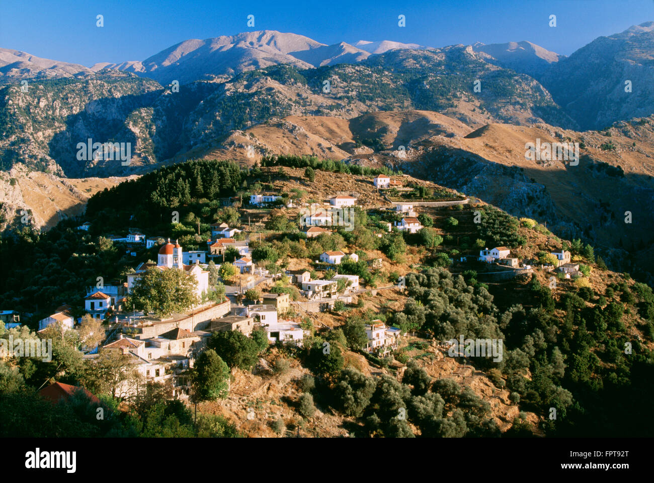 Aerial View Of Lakki, Crete, Greece Stock Photo