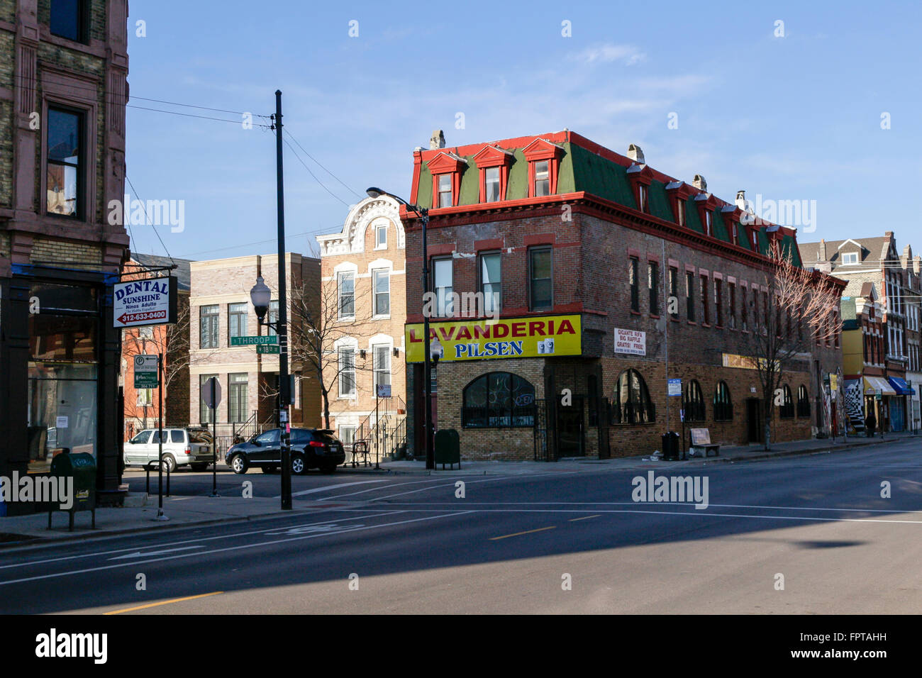 Laundromat, Pilsen neighborhood. Chicago, Illinois Stock Photo Alamy