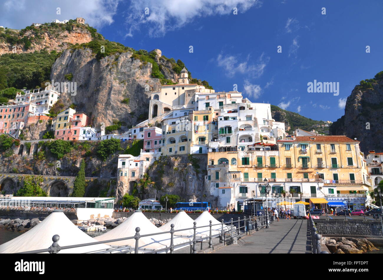 Picturesque summer landscape of town Amalfi, Italy Stock Photo - Alamy
