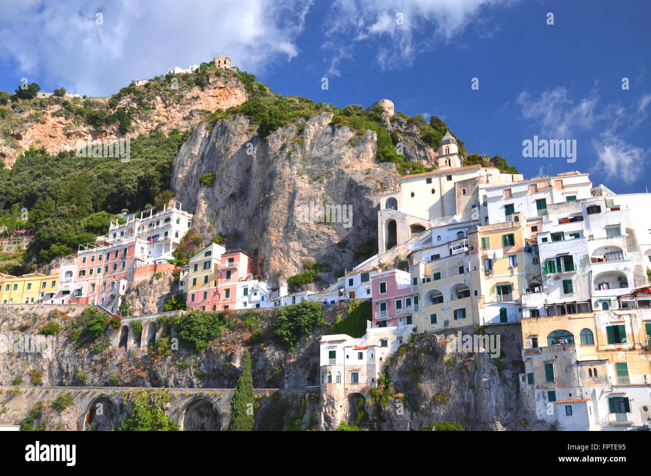 Picturesque summer landscape of town Amalfi, Italy Stock Photo - Alamy
