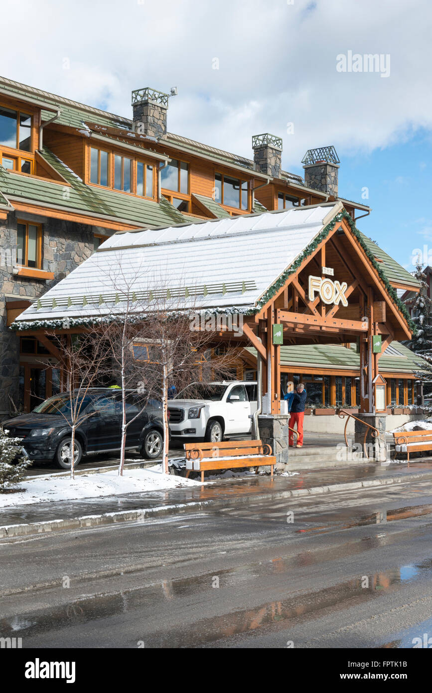 The Fox Inn Banff Canada in the Banff national Park Stock Photo