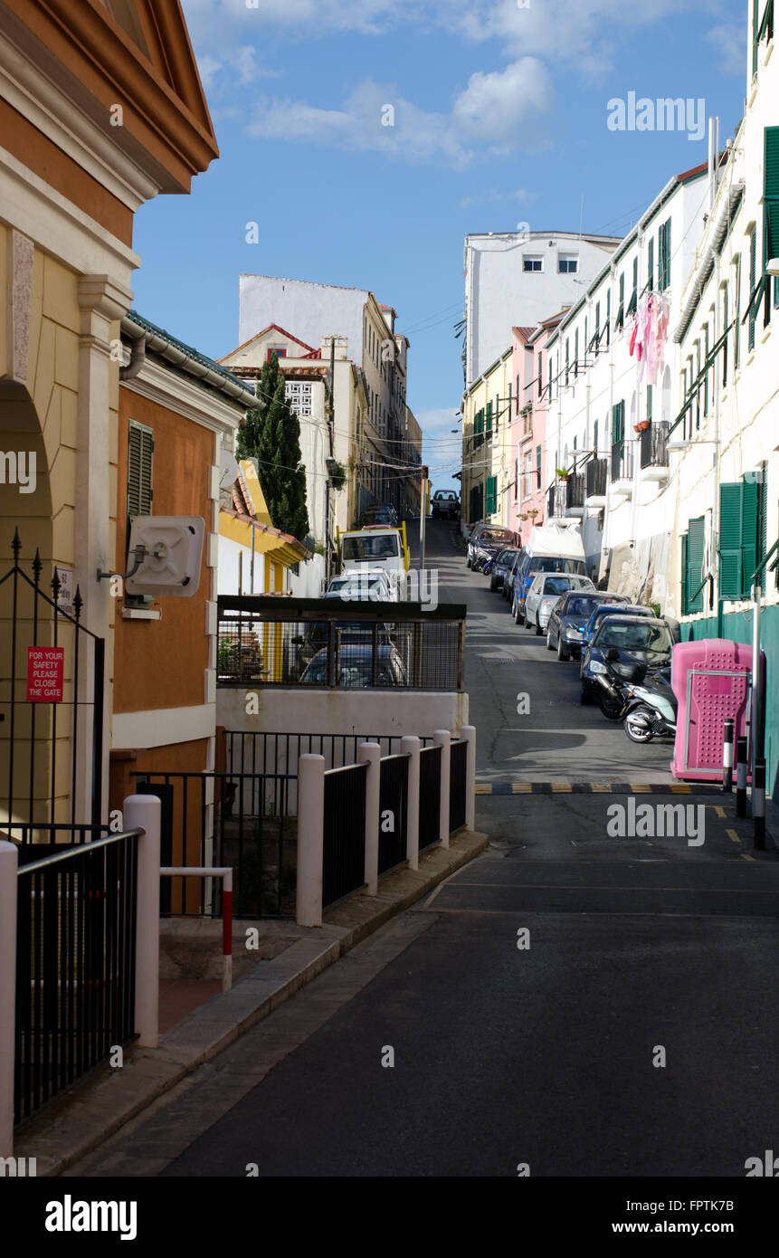 The southern end of Flat Bastion Road in Gibraltar Stock Photo - Alamy