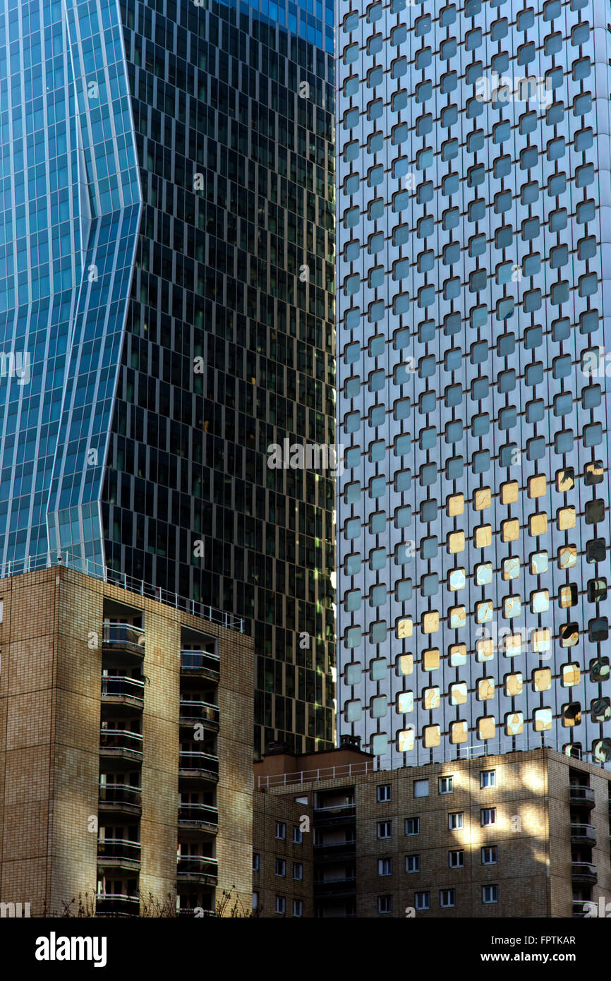 Some architectural captions from ' La Défense' the financial area of Paris , Stock Photo
