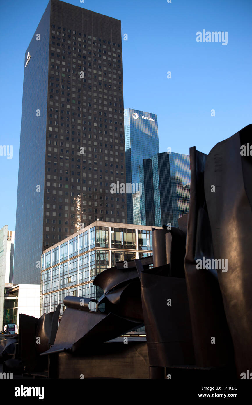Some architectural captions from ' La Défense' the financial area of Paris , Stock Photo