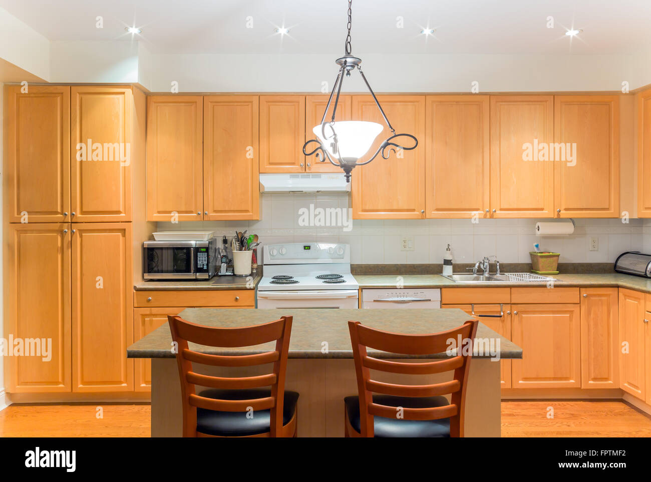 Interior design of modern kitchen Stock Photo