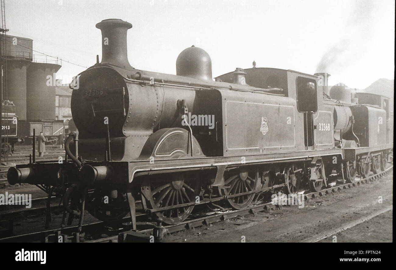 LBSCR D3 Class 0-4-4T 32368 withdrawn circa 1953 at Brighton in October 1952 Stock Photo