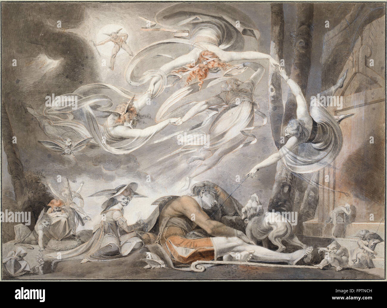 John Henry Fuseli - The Shepherd's Dream -  1786 Stock Photo