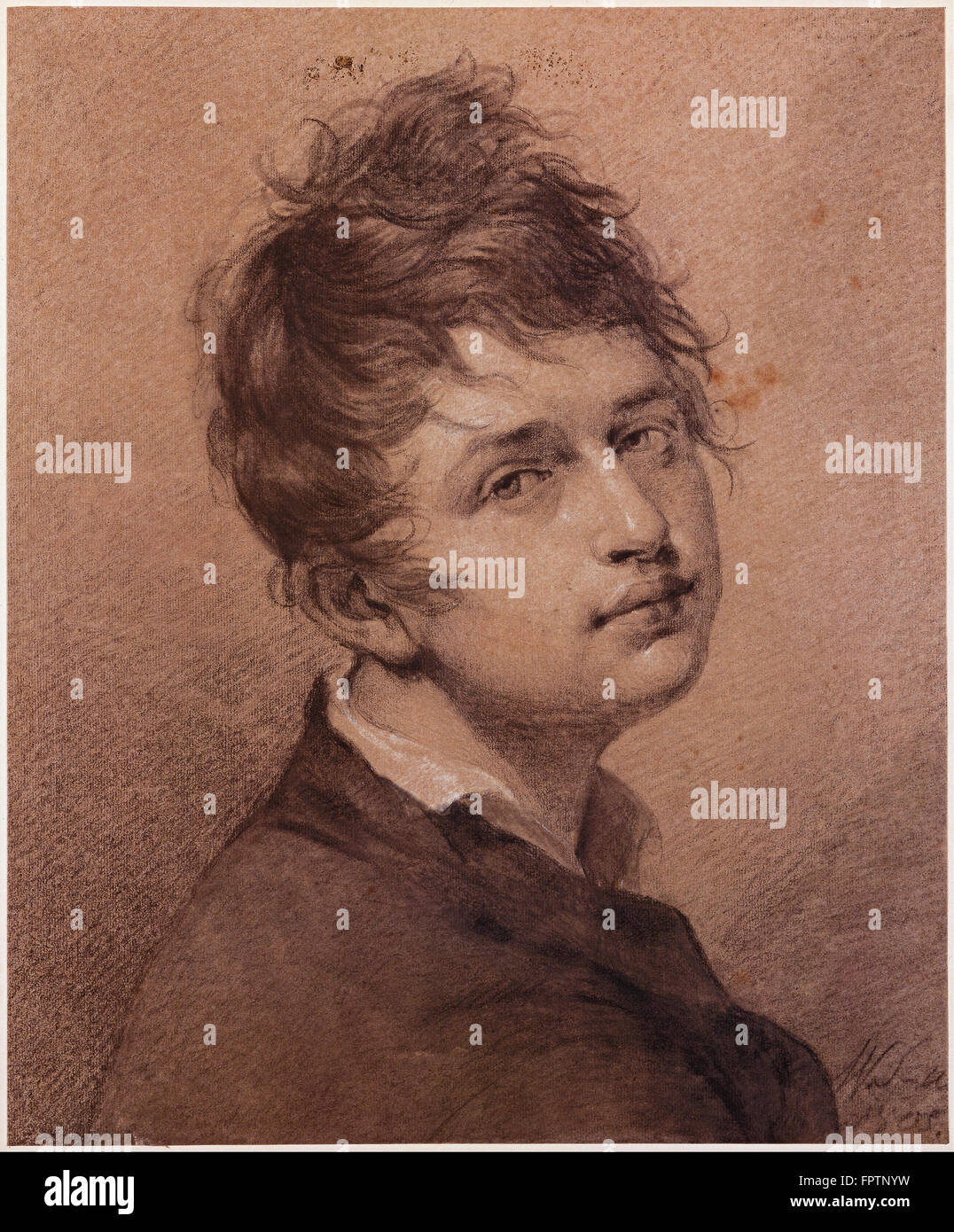 Friedrich Wilhelm Schadow - Self Portrait -  1805 Stock Photo