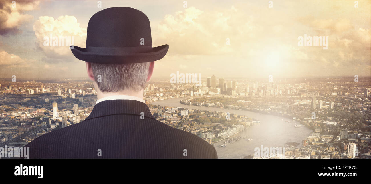 Business man bowler hat hi-res stock photography and images - Alamy