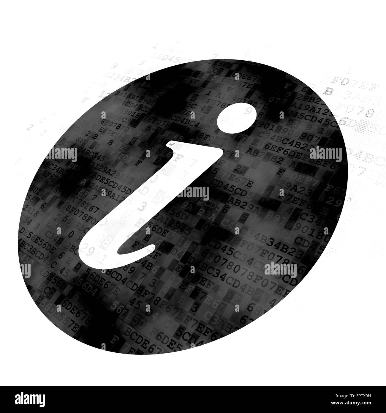 Web design concept: Pixelated black Information icon on Digital ...
