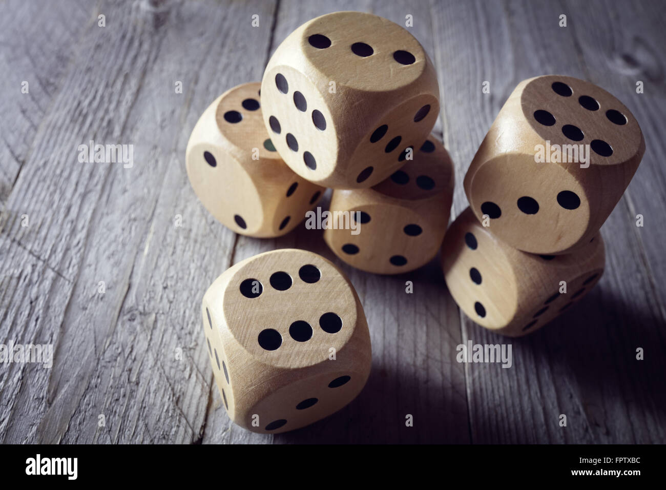 Rolling the dice concept for business risk, chance, good luck or