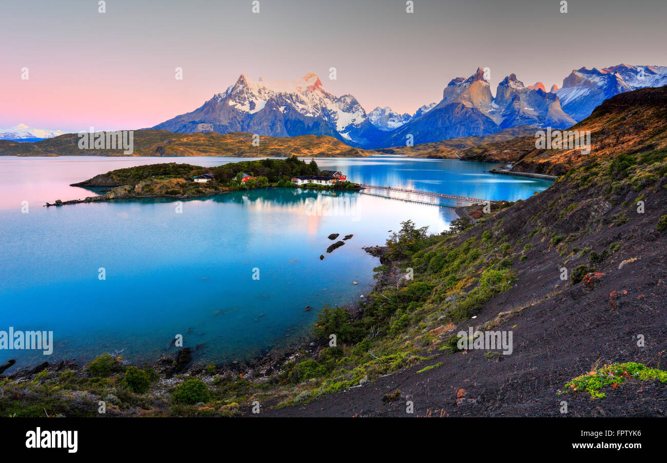 Lake Pehoe, Torres del Paine National Park, Chile Stock Photo …
