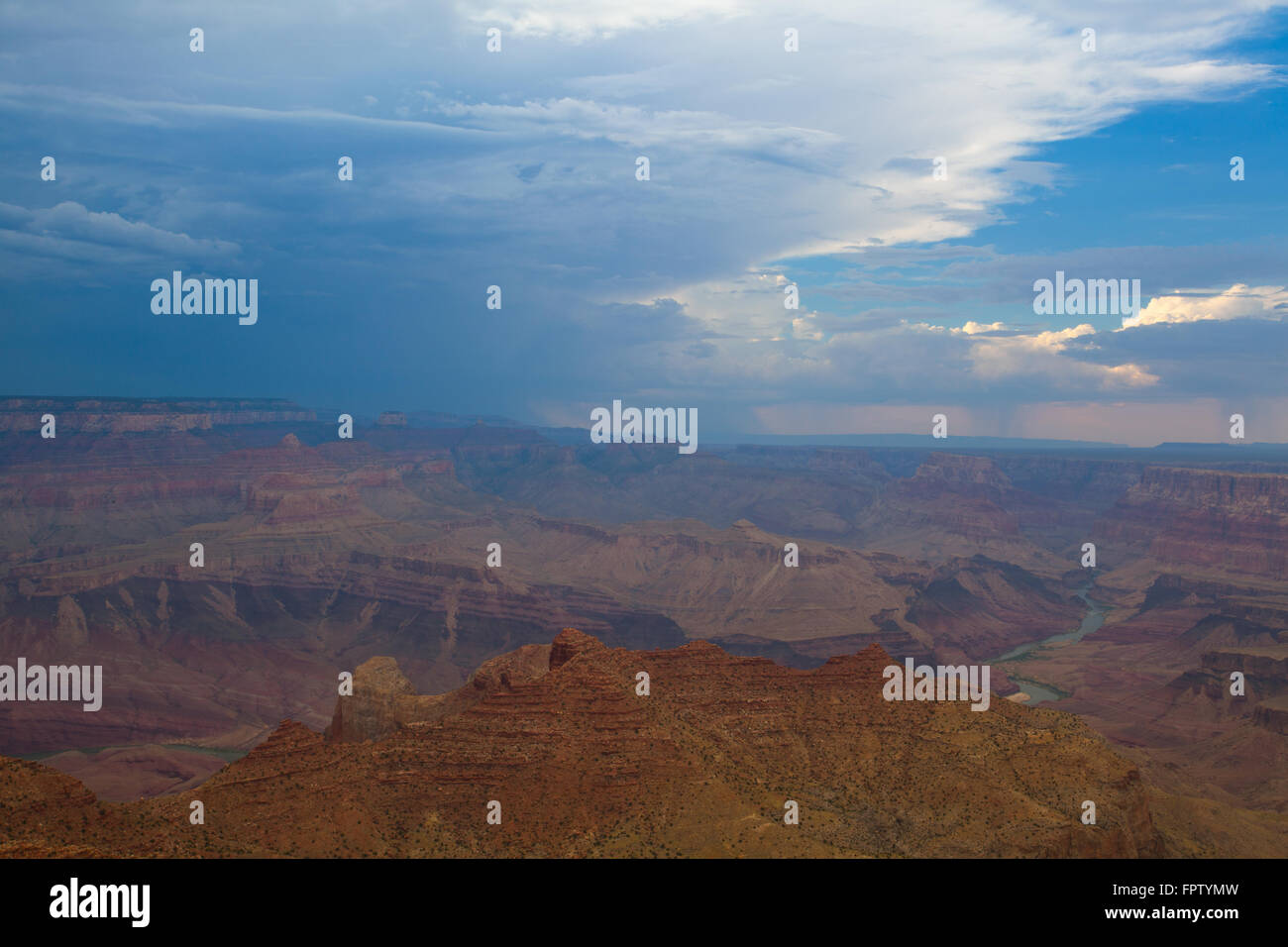Grand Canyon before heavy storm at sunset Stock Photo - Alamy
