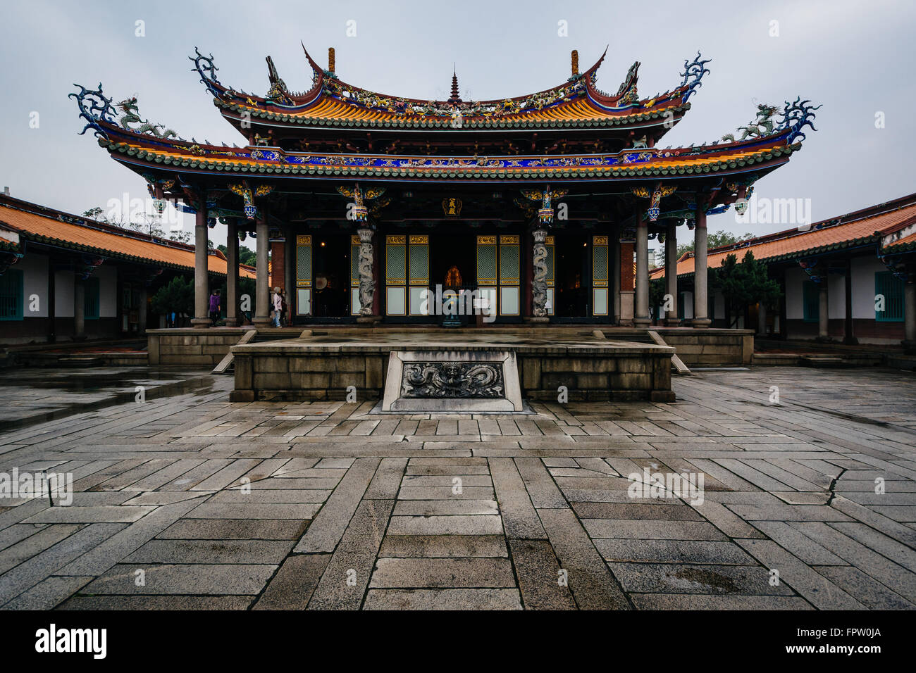 Exterior of the Taipei Confucius Temple, in Taipei, Taiwan. Stock Photo