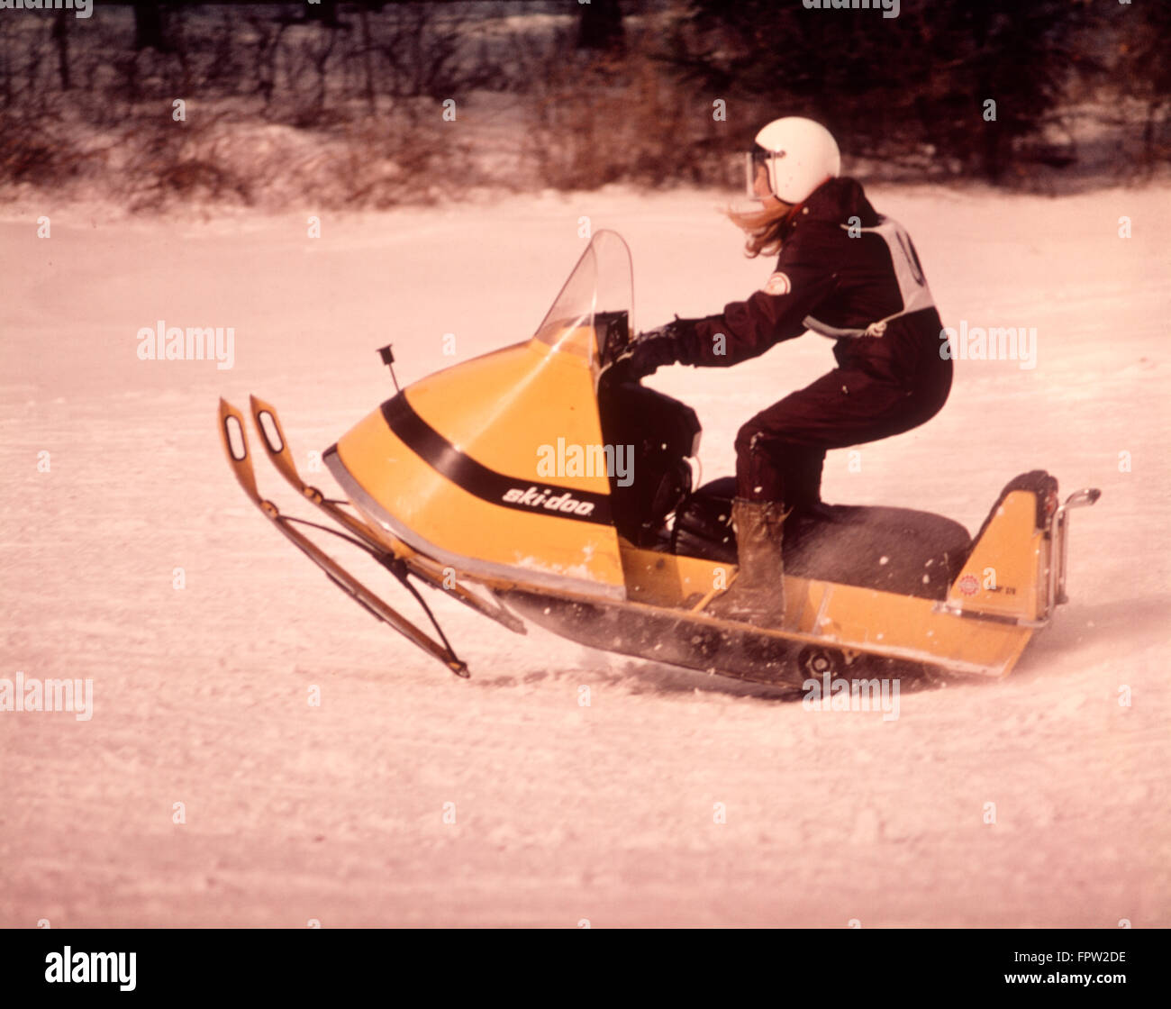 Retro snowmobile hi-res stock photography and images - Alamy