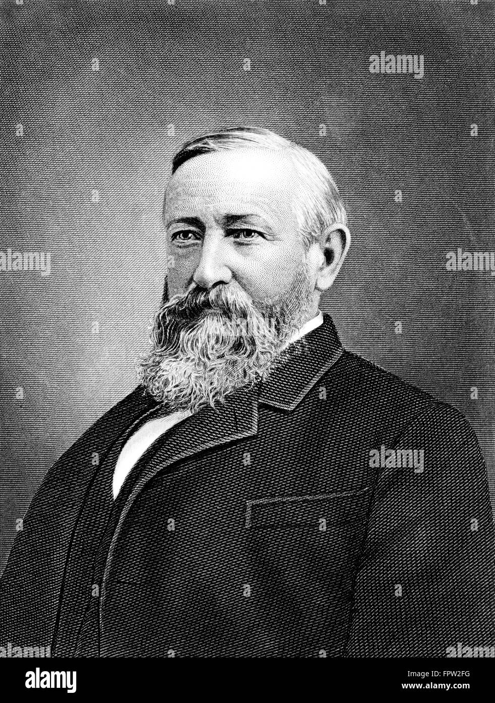 1880s 1890s PORTRAIT BENJAMIN HARRISON 1833 - 1901 23rd AMERICAN PRESIDENT REPUBLICAN AT PAN AMERICAN CONFERENCE Stock Photo