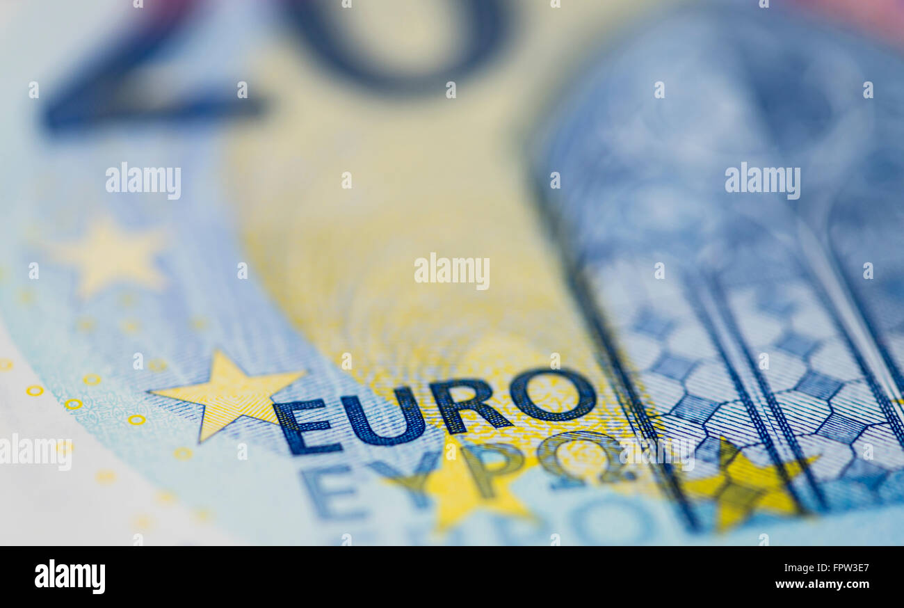 European Money (detailed macro shot) with focus on EURO Stock Photo