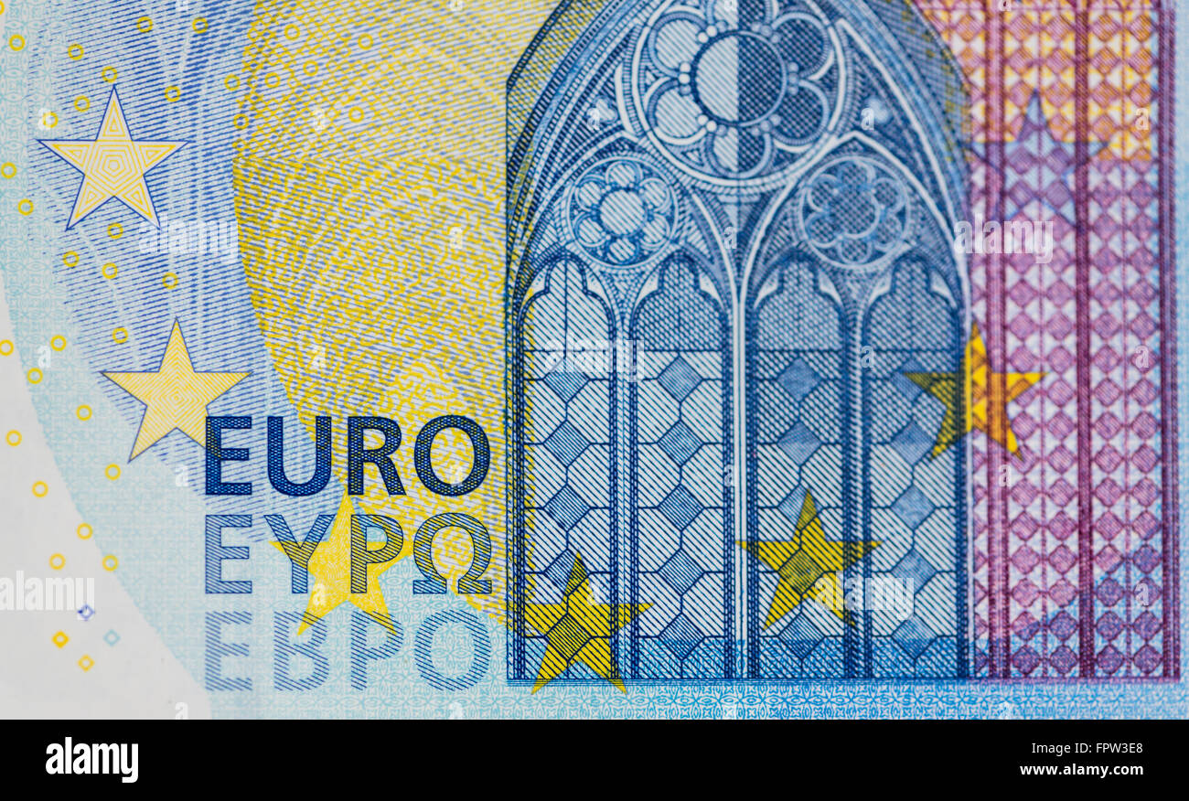 European Money (detailed macro shot) with focus on EURO Stock Photo