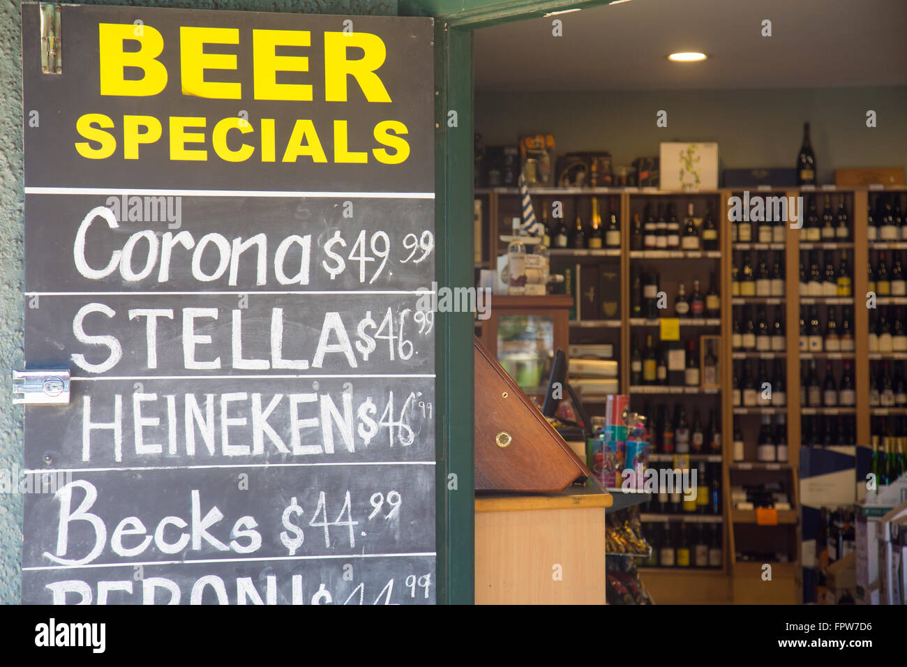 australian liquor store off license in sydney, new south wales,australia Stock Photo