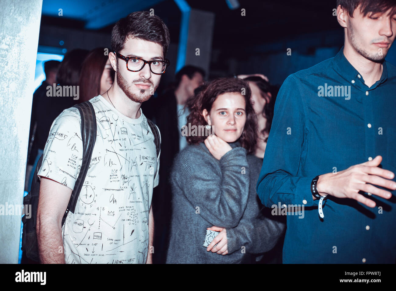 MOSCOW - 17 MARCH, 2016 : Presentation of new Adidas NMD sneakers at Mars  Gallery. Artists: Antoha MC, Lovozero, El Ched, Pixelord, Moa Pillar Stock  Photo - Alamy