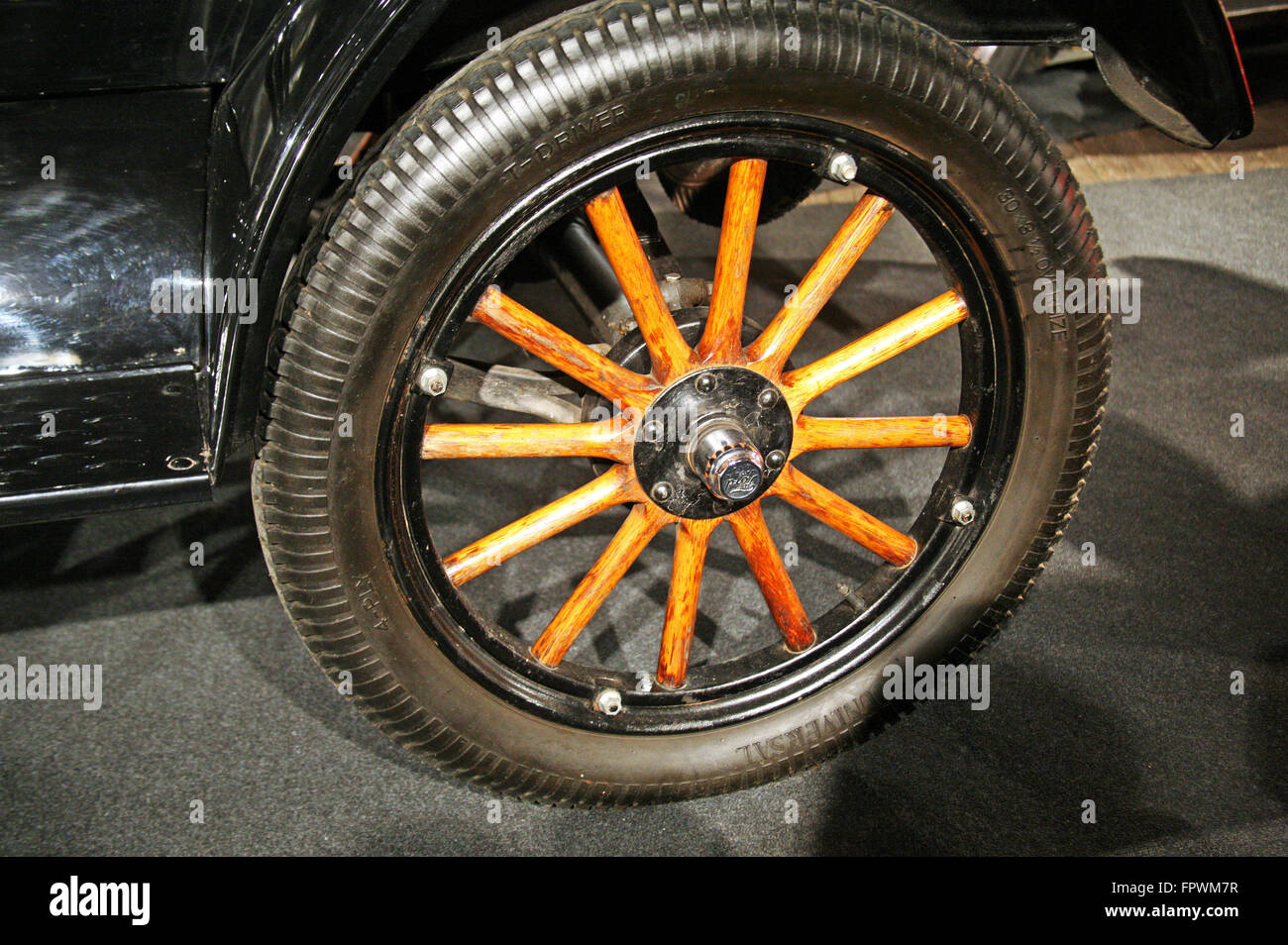 Ford T 1 1922.,whell, Expo at Tech museum Zagreb,2016. Stock Photo