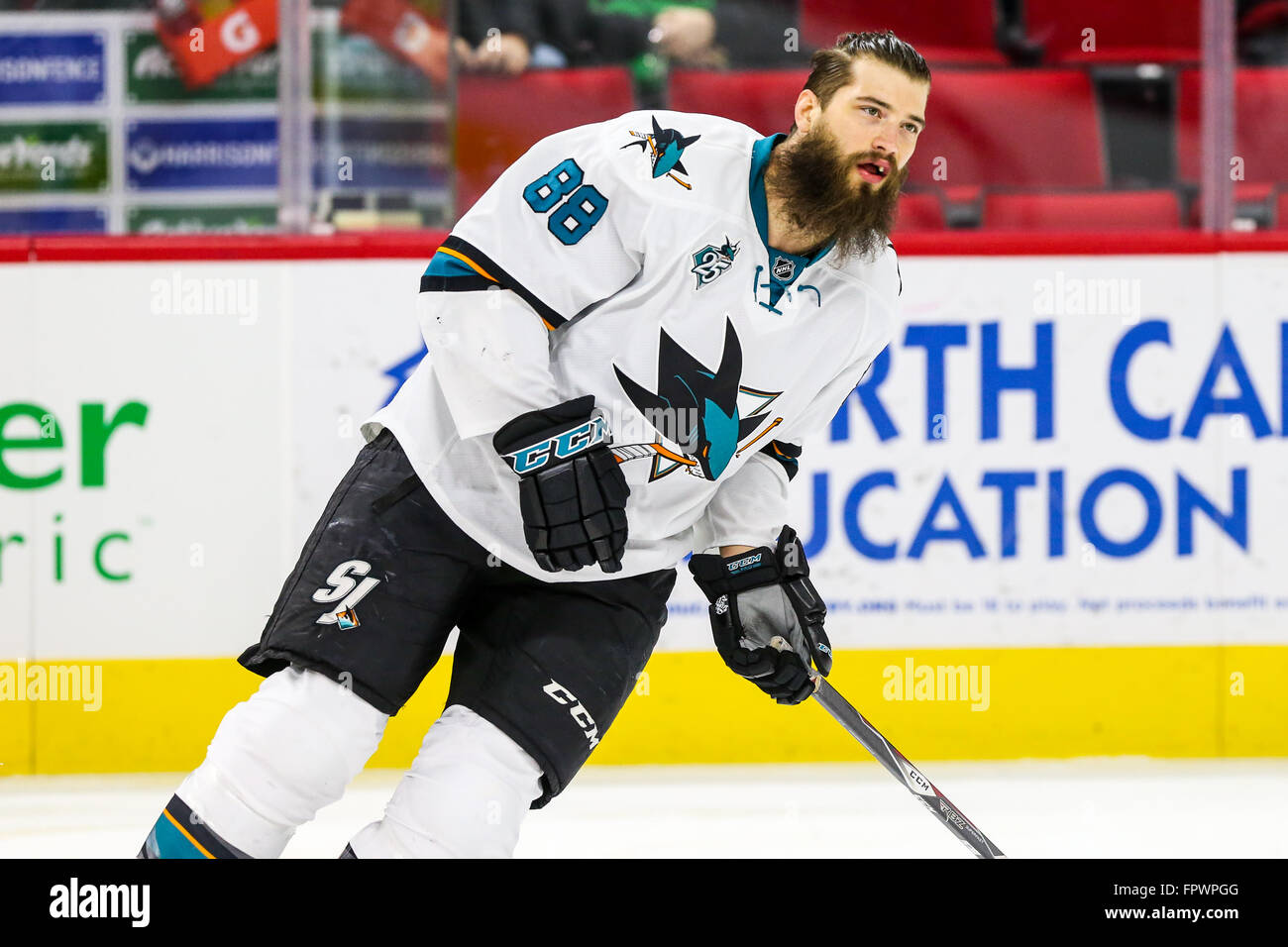 San Jose Sharks defenseman Brent Burns (88) during the NHL game between