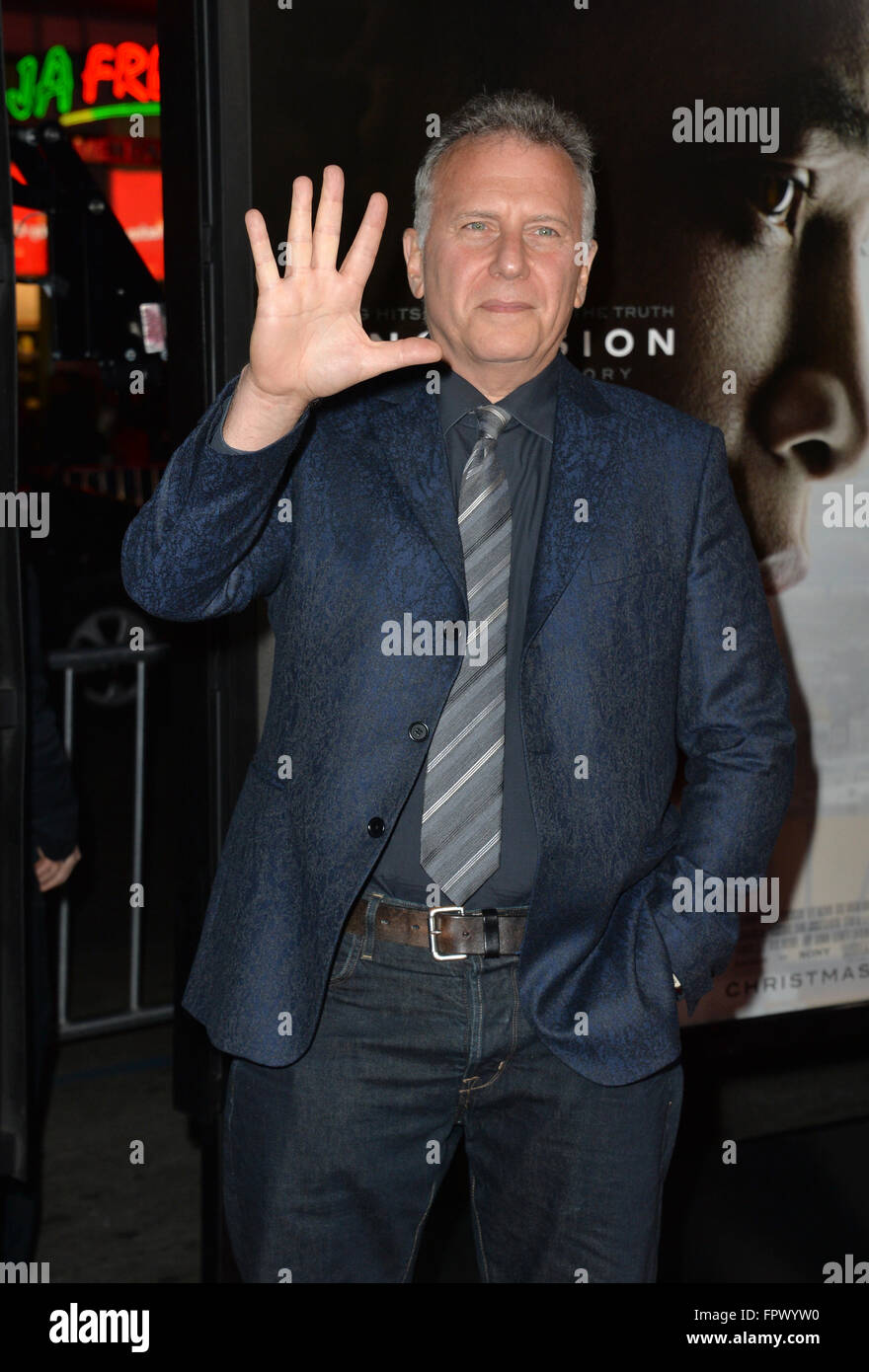 LOS ANGELES, CA - NOVEMBER 10, 2015: Actor Paul Reiser at the premiere of his movie 'Concussion', part of the AFI FEST 2015, at the TCL Chinese Theatre, Hollywood. Stock Photo