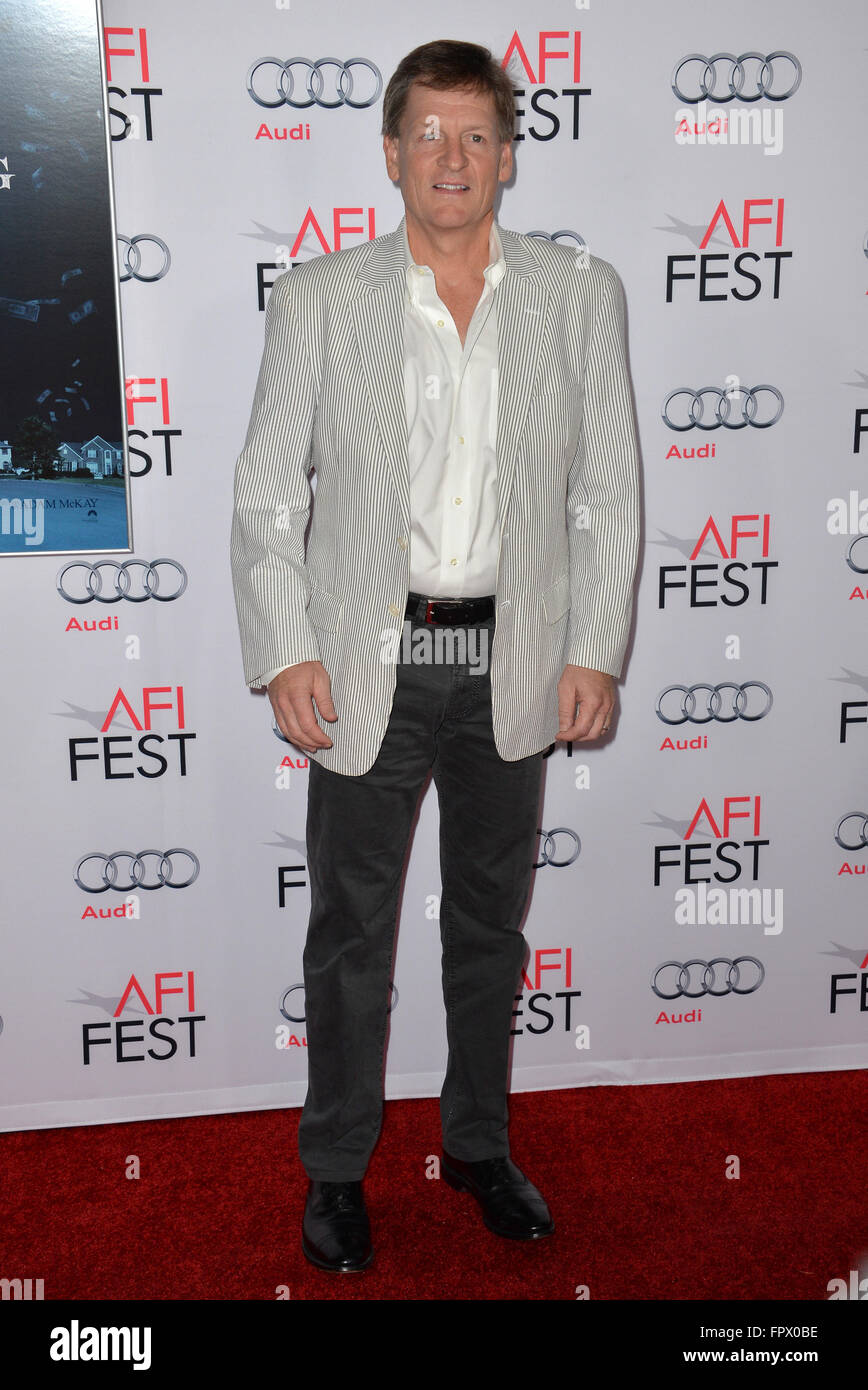 LOS ANGELES, CA - NOVEMBER 12, 2015: Author Michael Lewis at the world ...