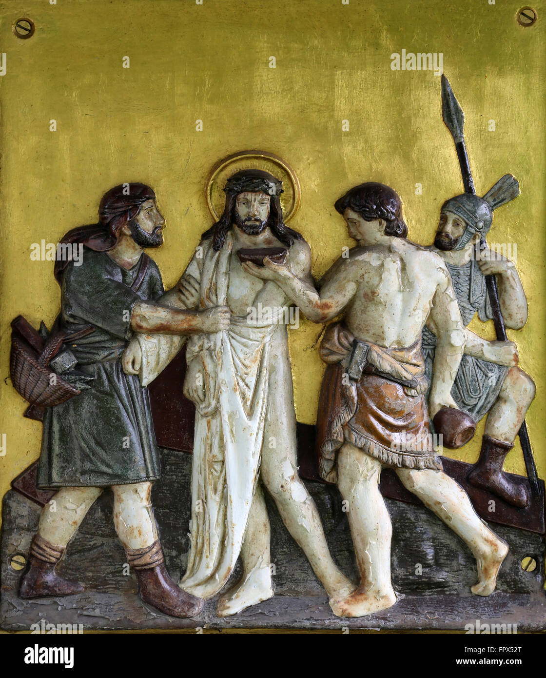 Jesus is stripped of His garments, 10th Stations of the Cross in