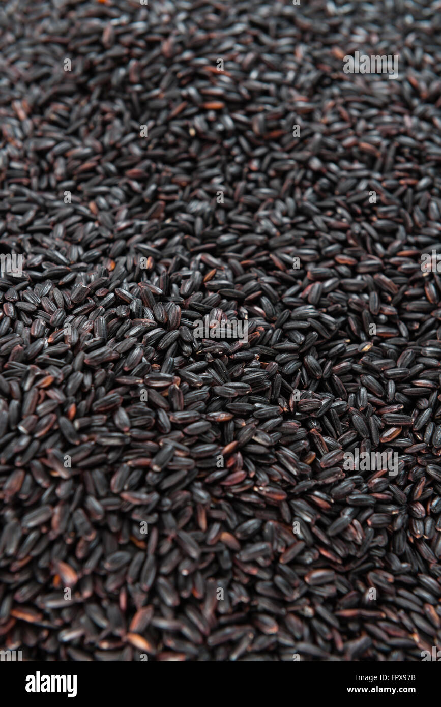Portion of Black Rice (for use as background image or as texture Stock ...