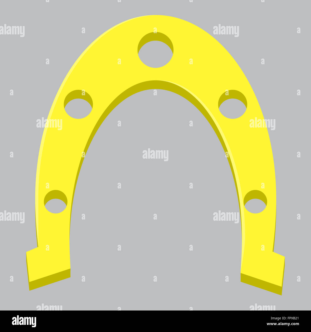 Golden horseshoe isolated. Horseshoe vector, lucky icon, luck talisman