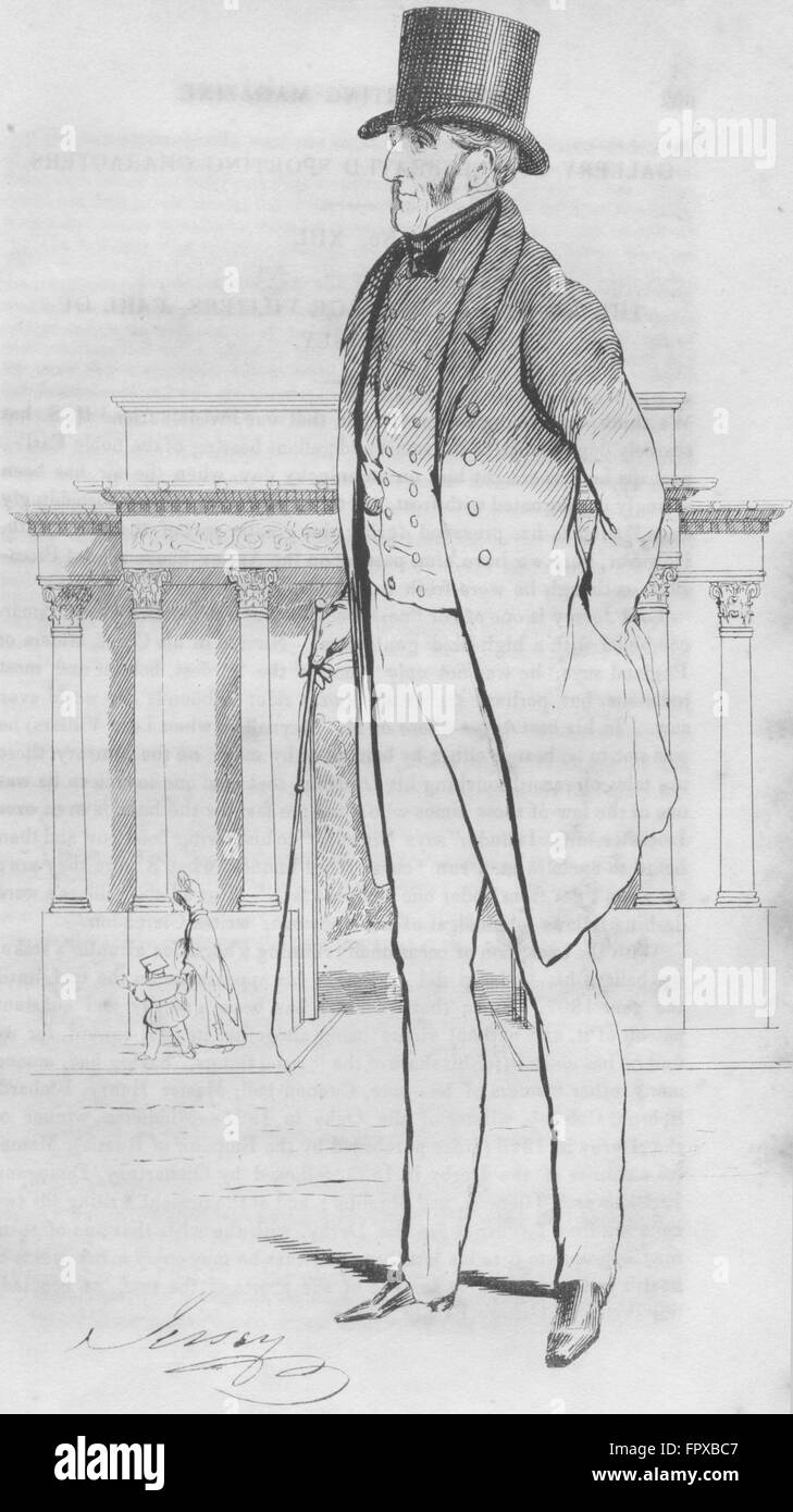 CHANNEL ISLES Jersey Channel Isles Earl, antique print 1834 Stock