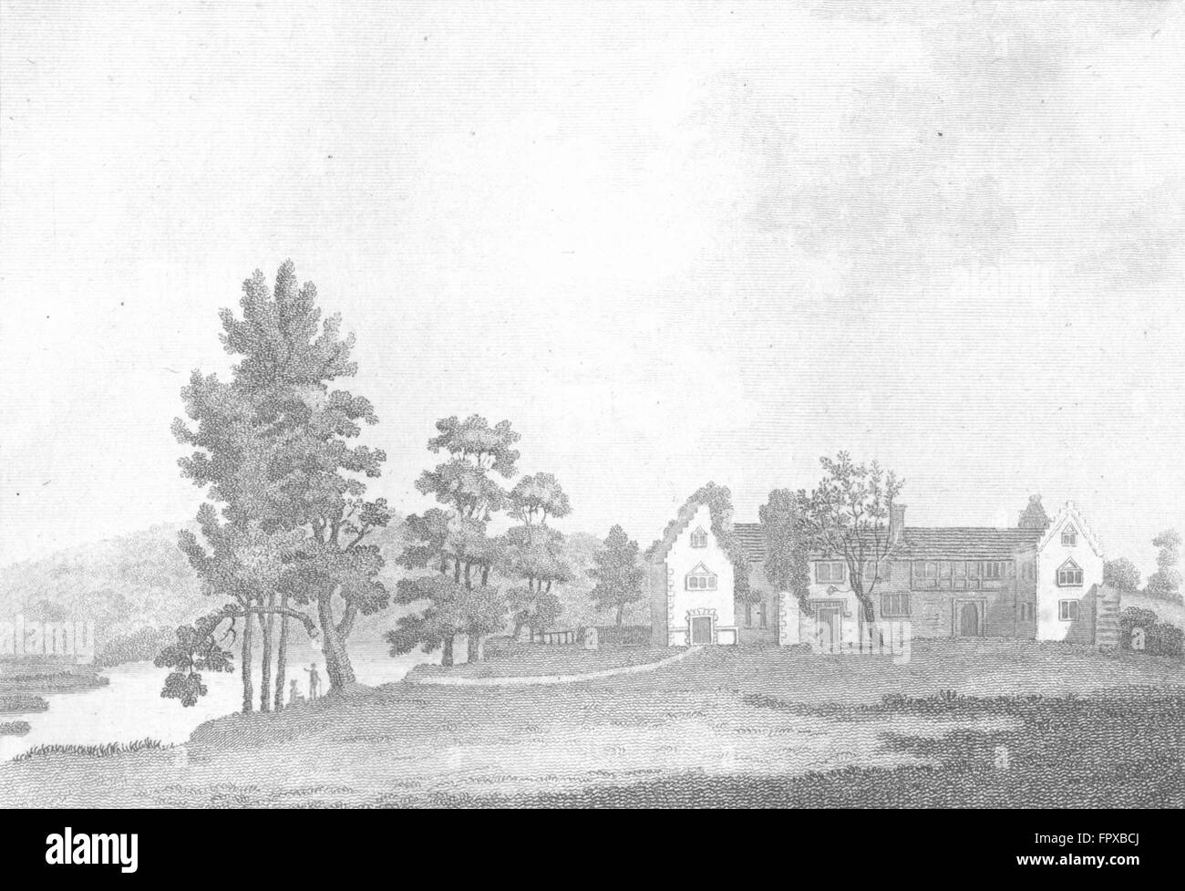 BUCKS: Medmenham Abbey Henley, Thames: Grose: 18C, antique print 1795 Stock Photo